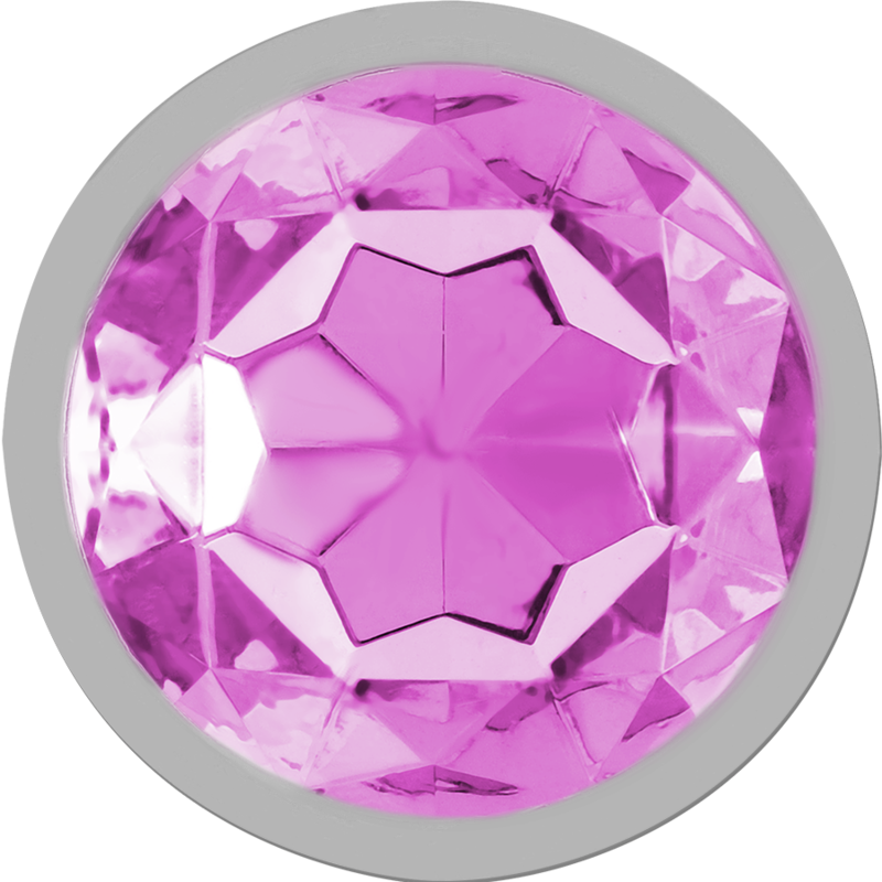 Plug Anal Metálico con Cristal Rosa Talla M