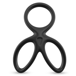 Anillo Triple Pene y Testículos Flexible