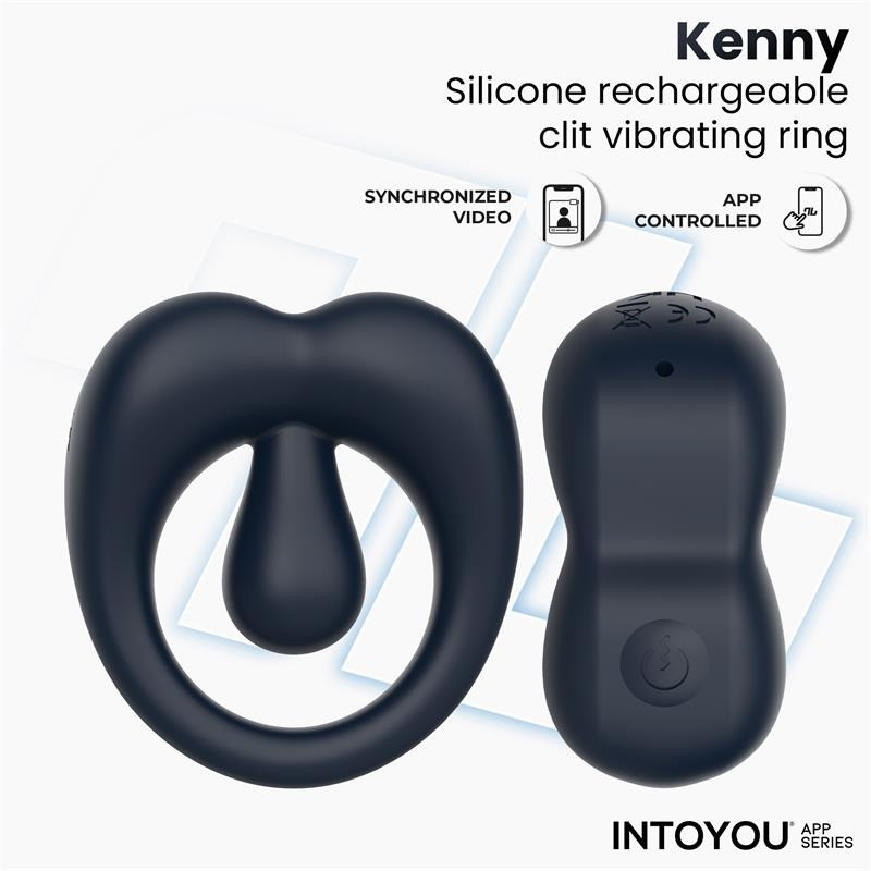 Kenny Anillo Vibrador con App Azul Noche