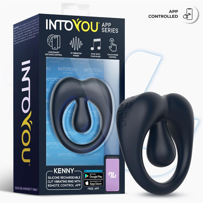 Kenny Anillo Vibrador con App Azul Noche