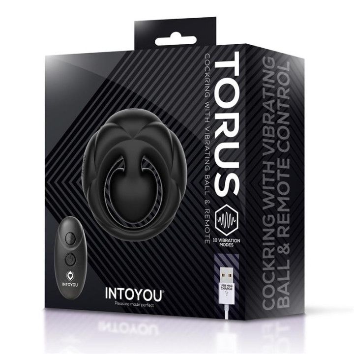 Torus Anillo Vibrador con Bola Clitoriana con Control Remoto