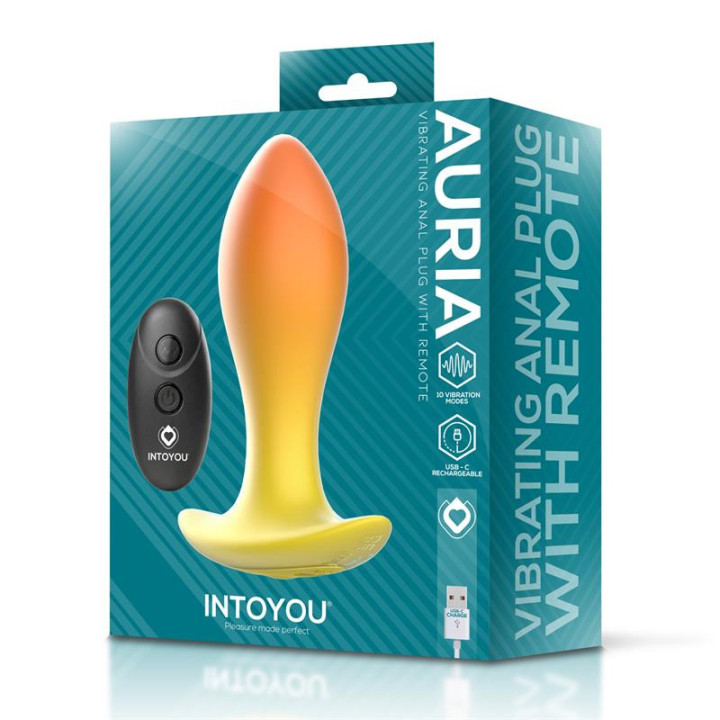 Auria Plug Anal con Vibración y Control Remoto
