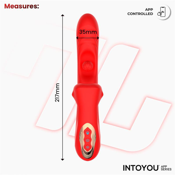 Franky Vibrador con Biting y Bola Rotativa con app
