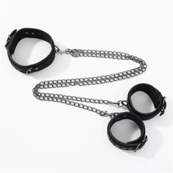 Collar con Esposas para Tobillos con Cadena