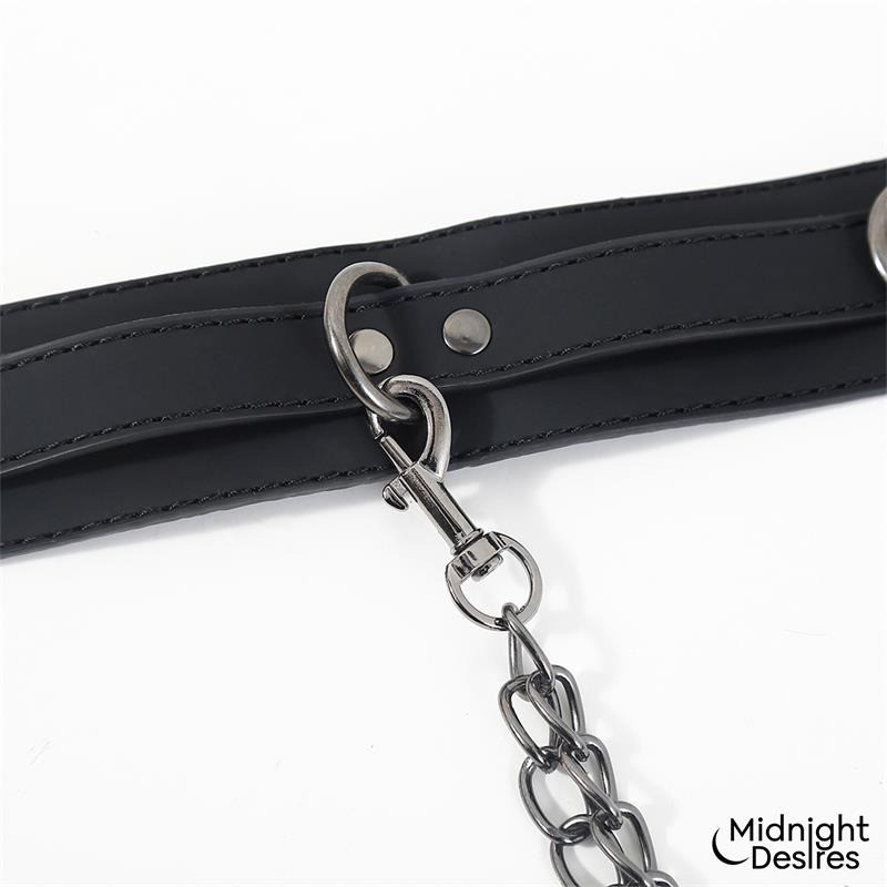 Collar con Esposas para Tobillos con Cadena