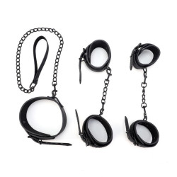 Set de Restricciones con Esposas Collar y Correa
