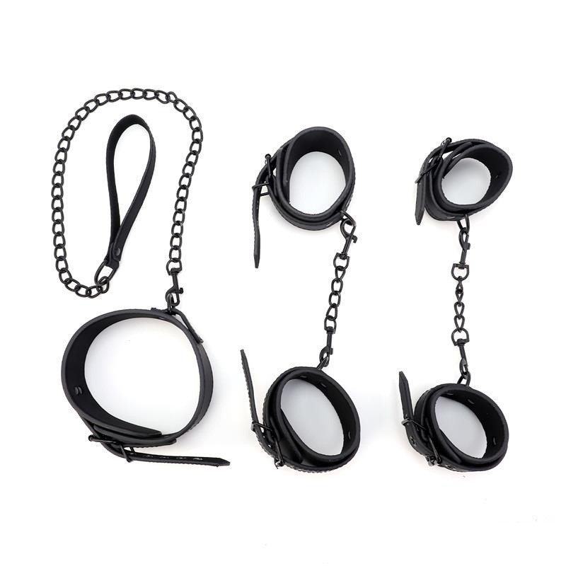 Set de Restricciones con Esposas Collar y Correa
