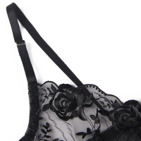 Set de 3 Piezas Estampado Floral Negro