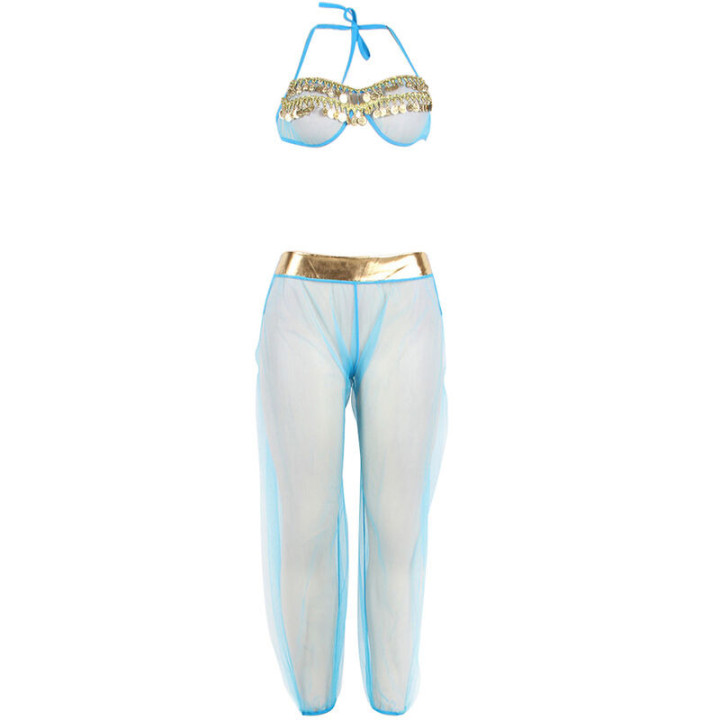 Set de Lenceria India Style Azul