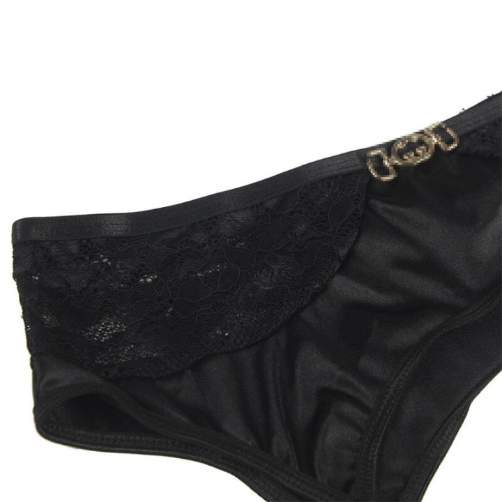 Set de 3 Piezas Encaje Negro