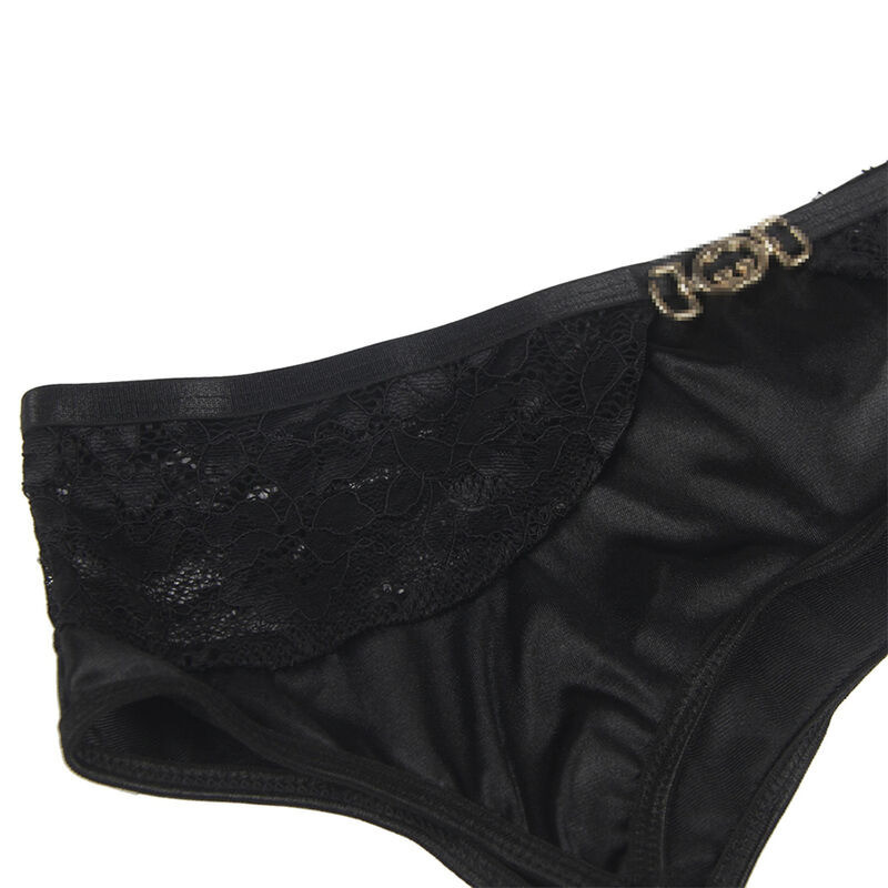 Set de 3 Piezas Encaje Negro