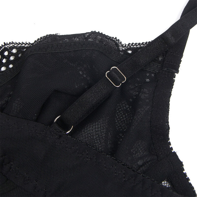 Body Encaje con Cierre Interior Negro