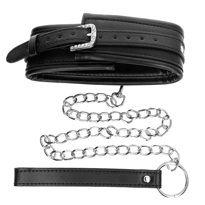 Collar con Correa Hebilla Brillante