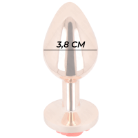 Plug Anal Oro Rosado Rosa Roja L