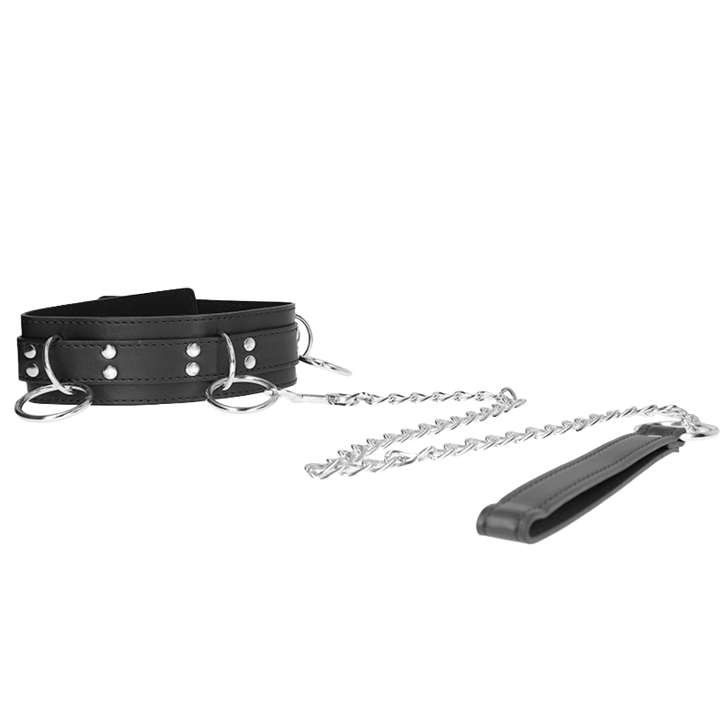 Collar con Correa Esclavitud 3 Anillos