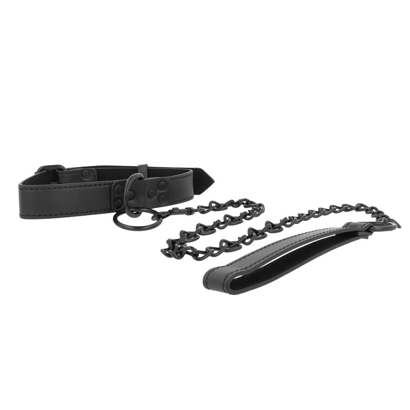 Collar con Correa Oscuro