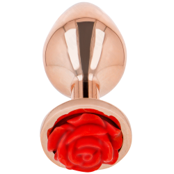 Plug Anal Oro Rosado Rosa Roja Talla S