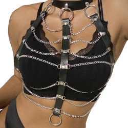 Arnés de Pecho Cadenas Negro