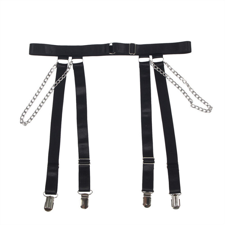 Body con Cadenas y Ligueros Negro