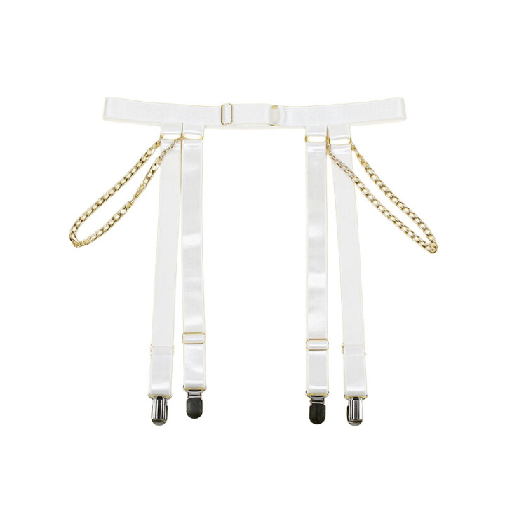 Body con Cadenas y Ligueros Blanco