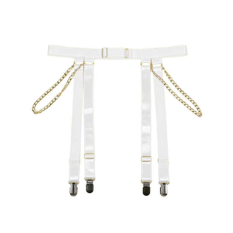 Body con Cadenas y Ligueros Blanco