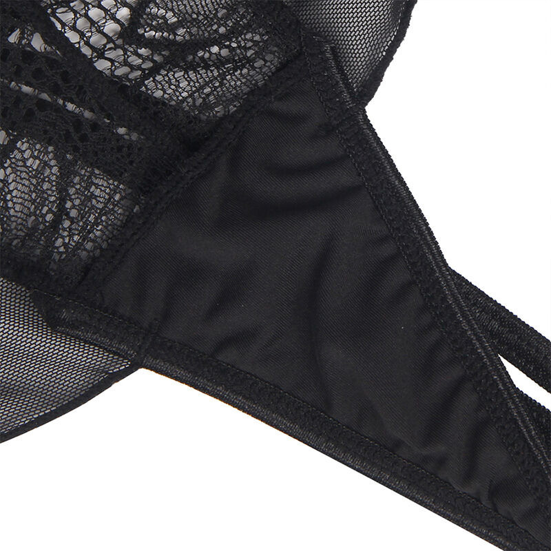 Teddy Cuello Halter Espalda Descubierta Encaje Negro