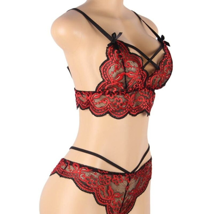 Set Dos Piezas Top y Panties Encaje
