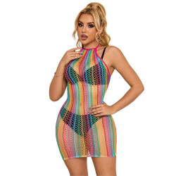 Vestido de Rejilla Arcoíris TU