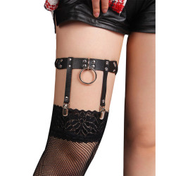 Liga Punk de Cuero Ajustable Negro TU
