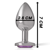 Plug Anal Metálico con Cristal Violeta Talla S