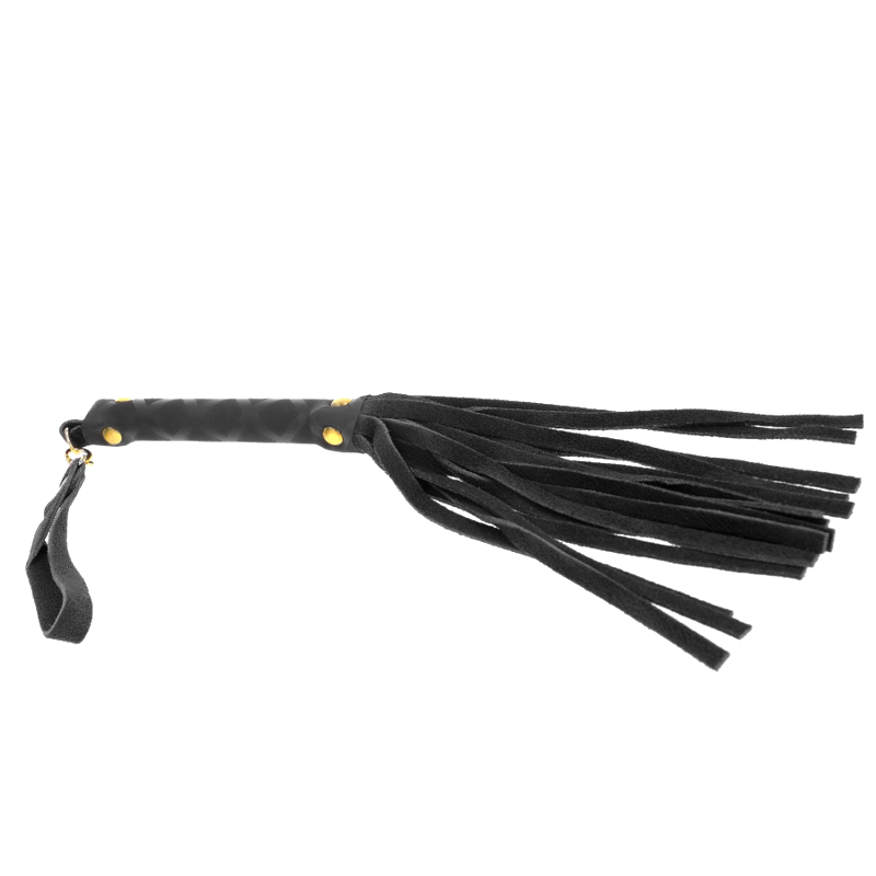 Látigo Mini Piel de Ante Negro 30 cm