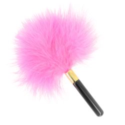 Plumas para Cosquillas Metal Dorado Fucsia