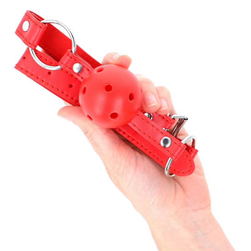 Mordaza de Bola con Doble Remache Modelo 1 Rojo