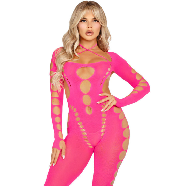 Bodystocking Rosa con Espalda Abierta TU