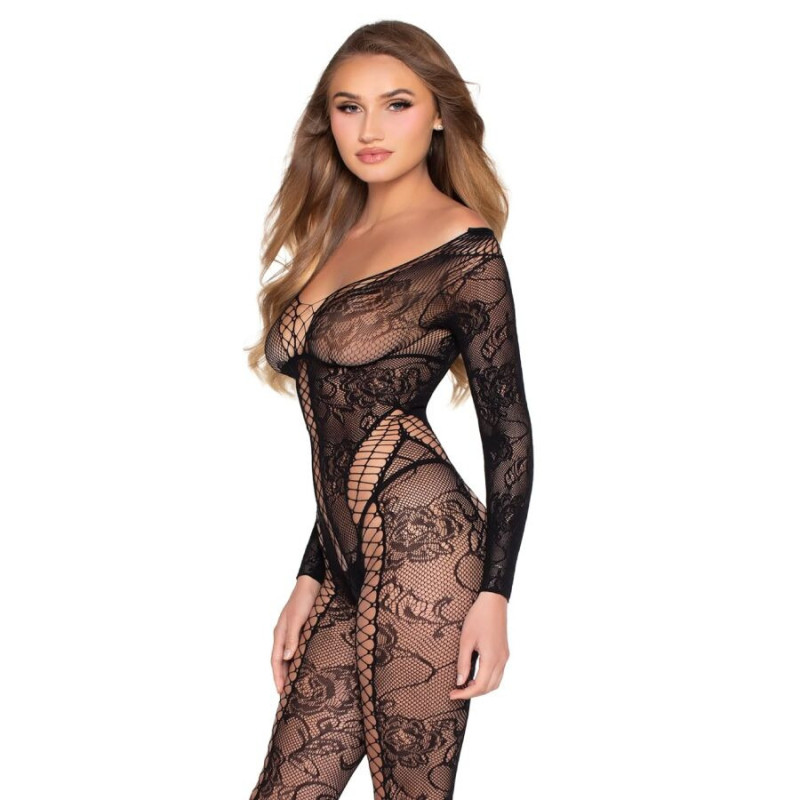 Jumpsuit de Red y Encaje Negro TU