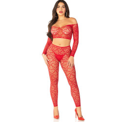 Crop Top y Medias Rojo TU