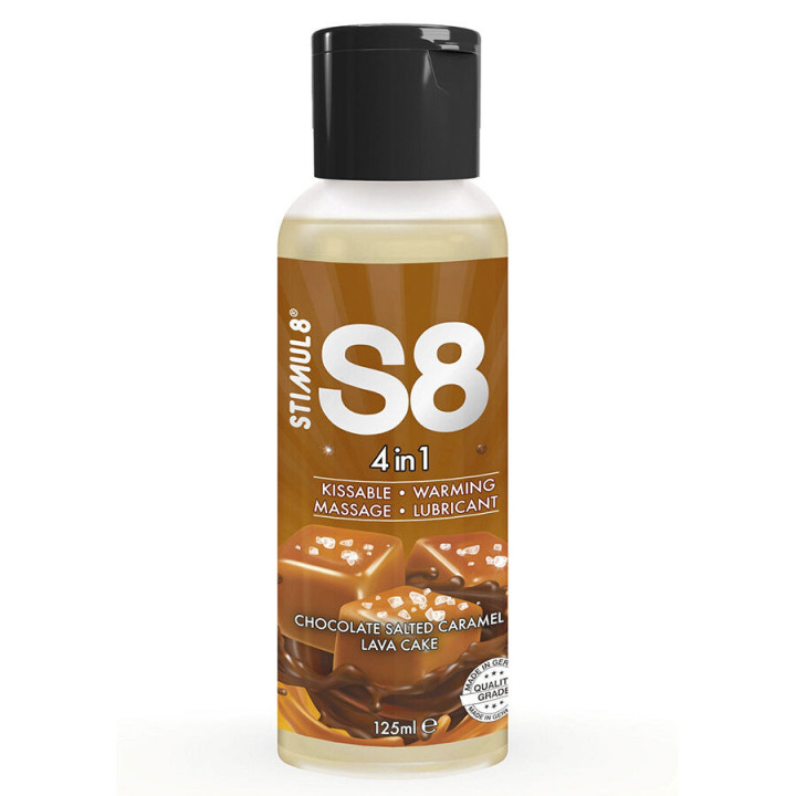 S8 4 en 1 Lubricante Postre Chocolate y Caramelo Salado 125 ml