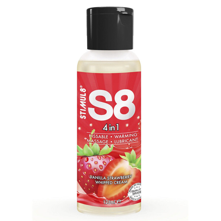 S8 4 en 1 Lubricante Postre Fresa 125 ml