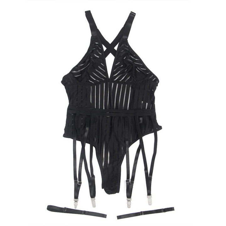 Body con Liguero Negro