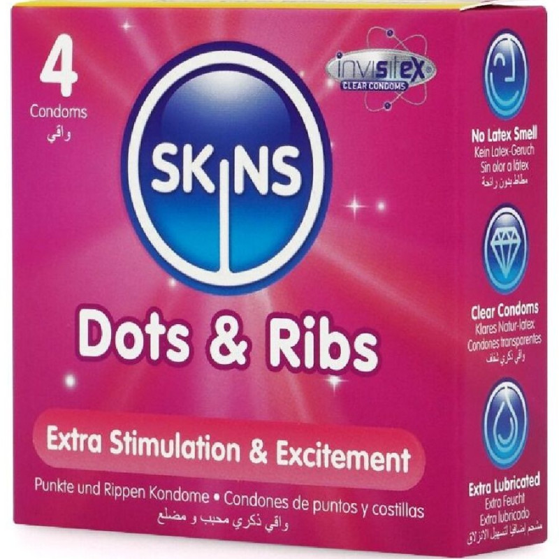 Preservativos Dots & Ribs Premium 4 Uds