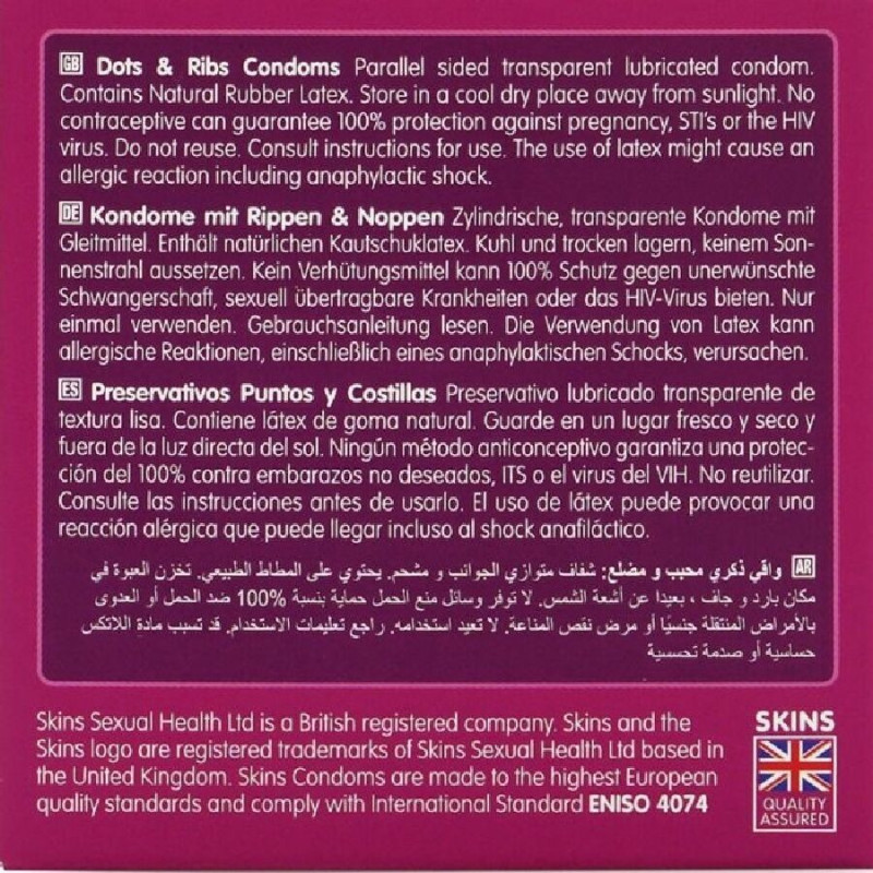 Preservativos Dots & Ribs Premium 4 Uds