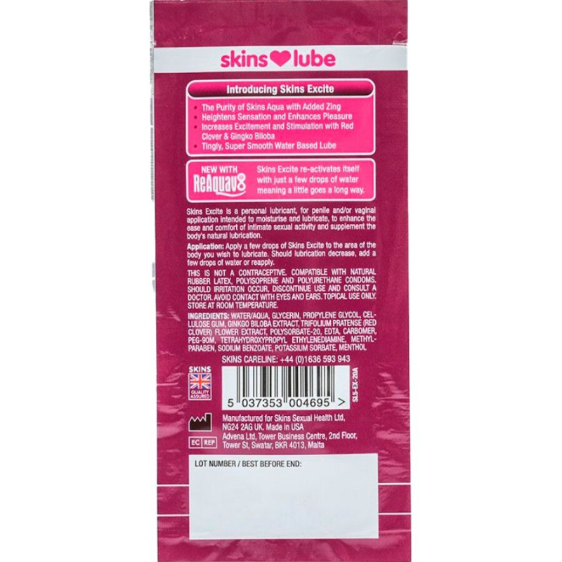 Excite Lubricante Base Agua Monodosis 5 ml