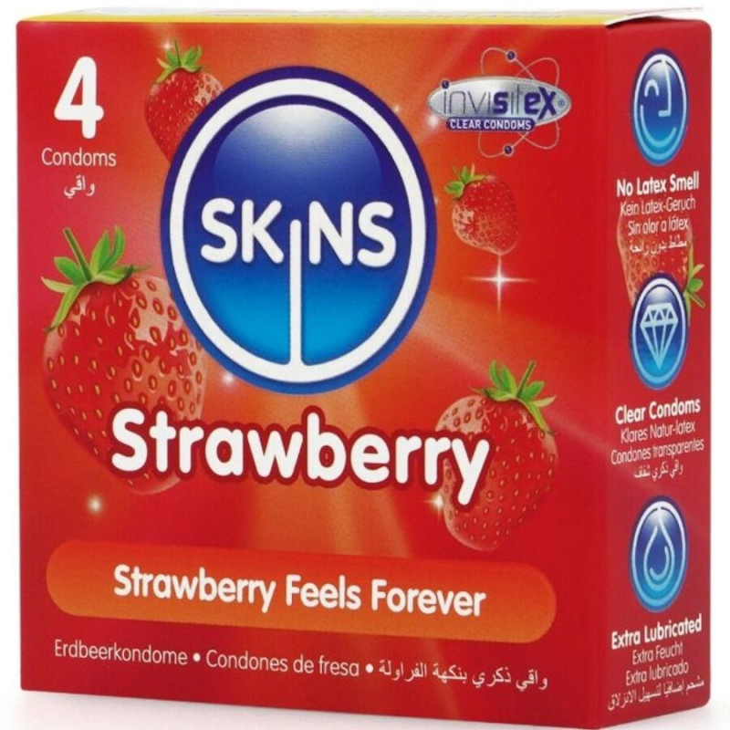 Preservativos Premium Sabor Fresa 4 Uds