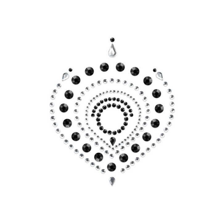 Joyeria Adhesiva Flamboyant Negro Plata