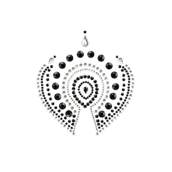 Joyeria Adhesiva Flamboyant Negro Plata