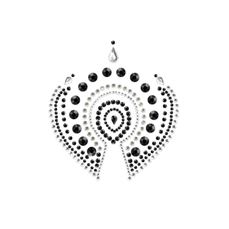 Joyeria Adhesiva Flamboyant Negro Plata