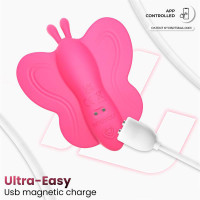 Wingy Estimulador Mariposa Peach Red