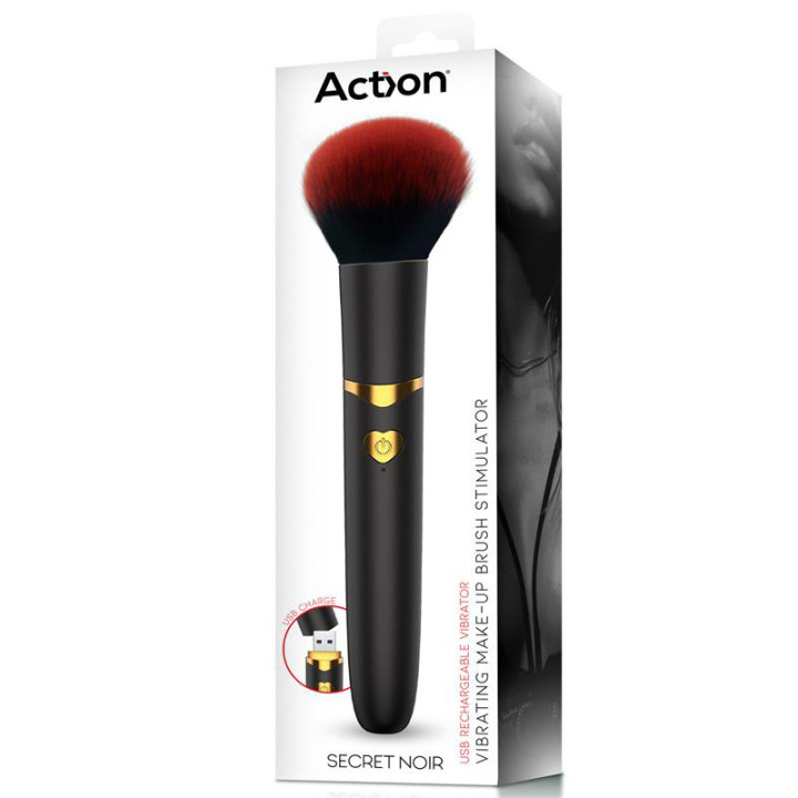 Secret Noir Estimulador Brocha de Maquillaje Negro