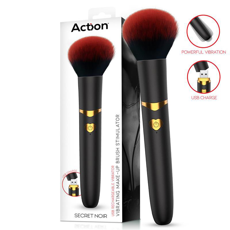 Secret Noir Estimulador Brocha de Maquillaje Negro