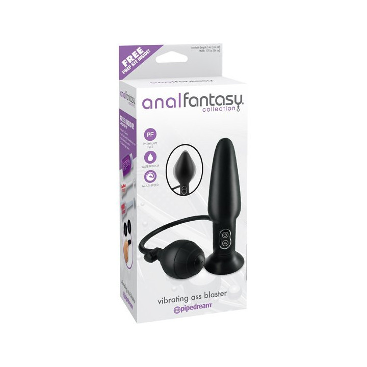 Plug Hinchable Vibrador Anal Fantasy